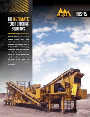Mobilní čelisťové drtiče IROCK  RDS-15