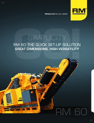 Mobilní čelisťové drtiče Rubble Master RM 60