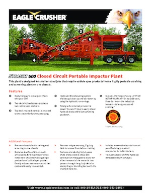 Mobilní čelisťové drtiče Eagle Crusher Stealth 500 CC