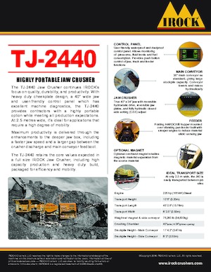 Mobilní čelisťové drtiče IROCK  TJ-2440
