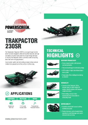 Mobilní čelisťové drtiče Powerscreen Trakpactor 230SR
