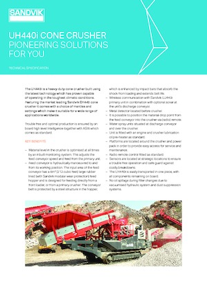 Mobilní čelisťové drtiče Sandvik UH440i