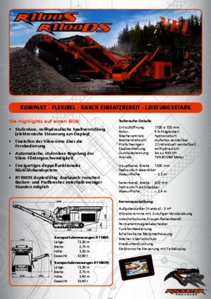 Mobilní čelisťové drtiče Rockster R1100S 