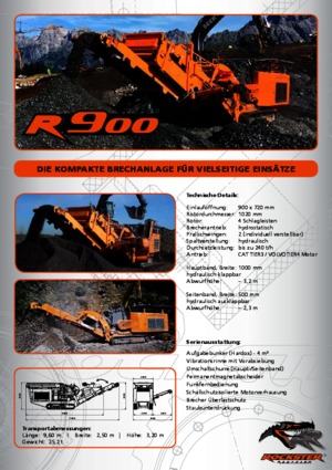 Mobilní čelisťové drtiče Rockster R900 