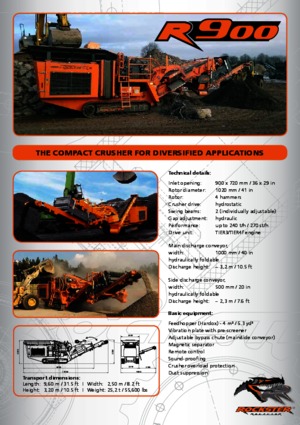 Mobilní čelisťové drtiče Rockster R900 