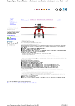 Samojízdné postřikovače Bargam Airone 2000