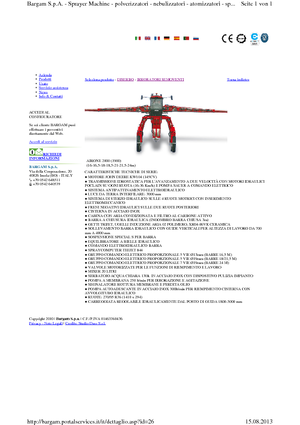 Samojízdné postřikovače Bargam Airone 2000
