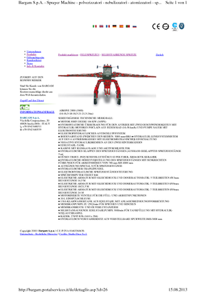 Samojízdné postřikovače Bargam Airone 2000