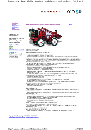 Samojízdné postřikovače Bargam Grimpeur 2500 MC