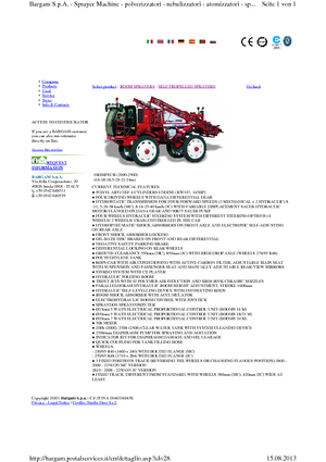 Samojízdné postřikovače Bargam Grimpeur 2500 MC