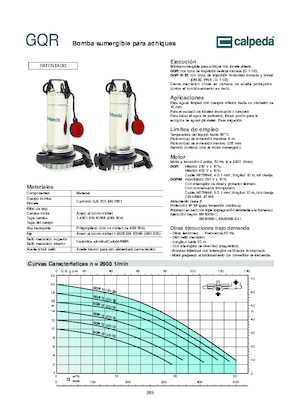 Čerpadla odpadních vod Calpeda GQR 10-16