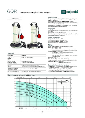 Čerpadla odpadních vod Calpeda GQR 10-16
