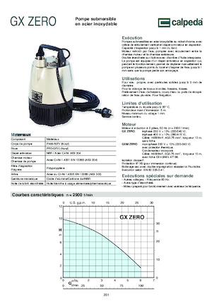 Čerpadla odpadních vod Calpeda GQS 40-9