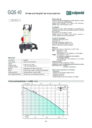 Čerpadla odpadních vod Calpeda GQV 50-8