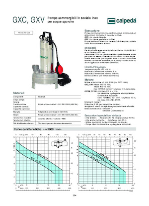 Čerpadla odpadních vod Calpeda GXV 40-9