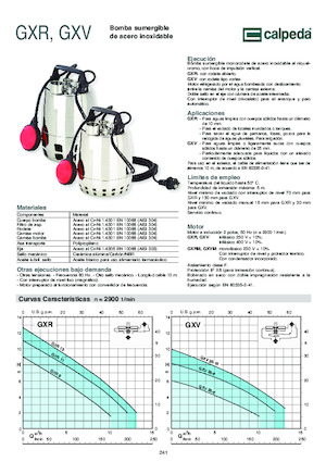 Čerpadla odpadních vod Calpeda GXR 12-20
