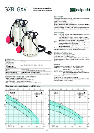 Čerpadla odpadních vod Calpeda GXVM 25-6