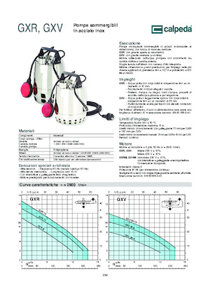Čerpadla odpadních vod Calpeda GXVM 25-6