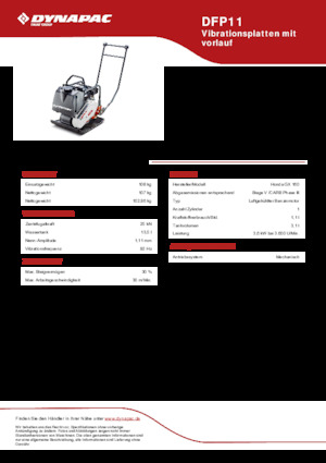 Jednosměrné vibrační desky Dynapac DFP11
