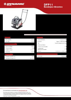 Jednosměrné vibrační desky Dynapac DFP11