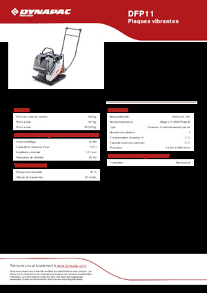 Jednosměrné vibrační desky Dynapac DFP11