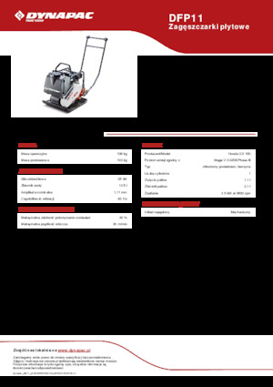 Jednosměrné vibrační desky Dynapac DFP11