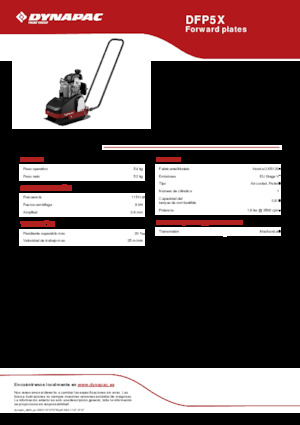 Jednosměrné vibrační desky Dynapac DFP5X