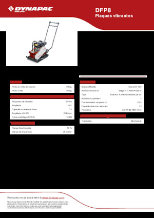 Jednosměrné vibrační desky Dynapac DFP8