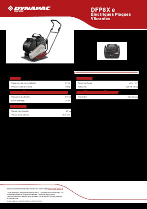 Jednosměrné vibrační desky Dynapac DFP8X e