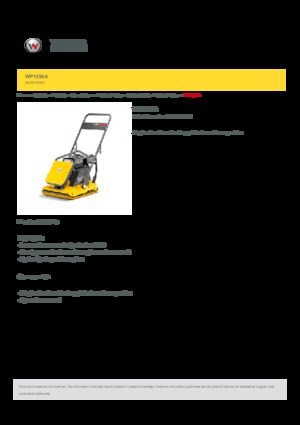 Jednosměrné vibrační desky Wacker Neuson WP1550A