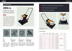 Jednosměrné vibrační desky Enar ZEN-L 15