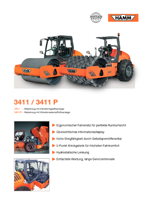 Tahačové válce Hamm 3411 V
