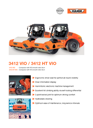 Tahačové válce Hamm 3412 HT-VIO