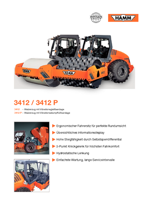 Tahačové válce Hamm 3412 P