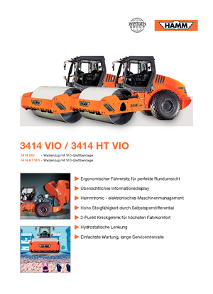 Tahačové válce Hamm 3414 HT-VIO