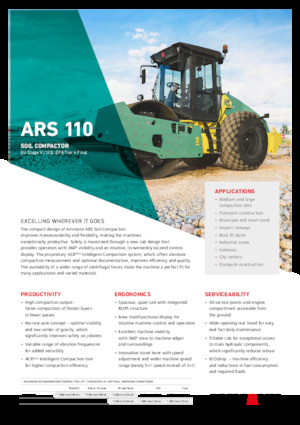 Tahačové válce Ammann ARS 110 PD