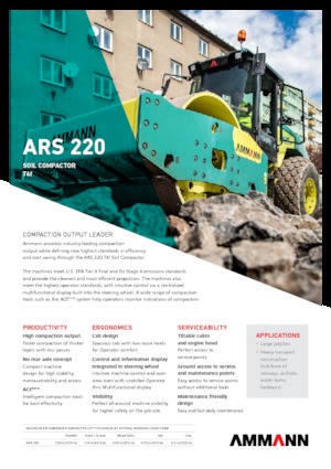 Tahačové válce Ammann ARS 220