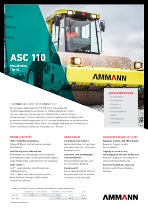 Tahačové válce Ammann ASC 100 D