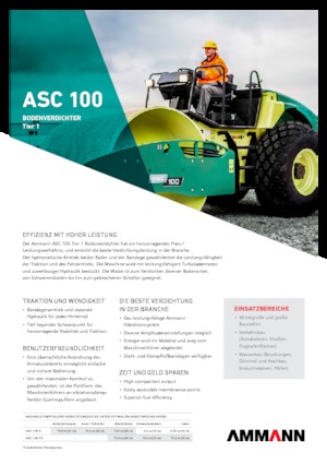 Tahačové válce Ammann ASC 100 D
