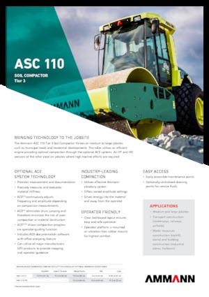 Tahačové válce Ammann ASC 110 HDPD