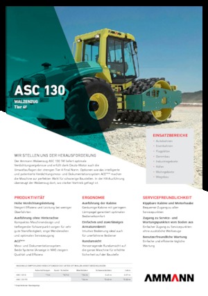 Tahačové válce Ammann ASC 130 D