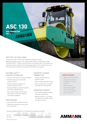 Tahačové válce Ammann ASC 130 D