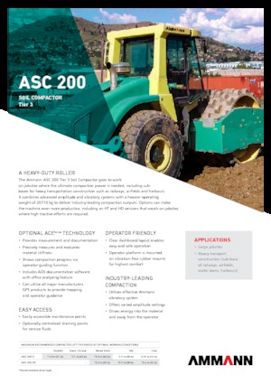 Tahačové válce Ammann ASC 200 D
