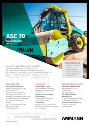 Tahačové válce Ammann ASC 70 PD