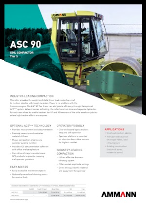 Tahačové válce Ammann ASC 90 HAT