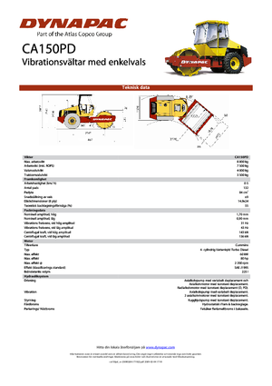 Tahačové válce Dynapac CA 150 PD