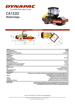 Tahačové válce Dynapac CA 152 D