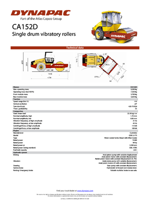 Tahačové válce Dynapac CA 152 D