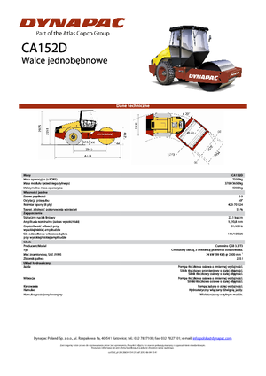 Tahačové válce Dynapac CA 152 D