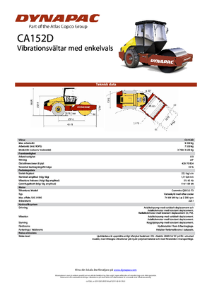 Tahačové válce Dynapac CA 152 D